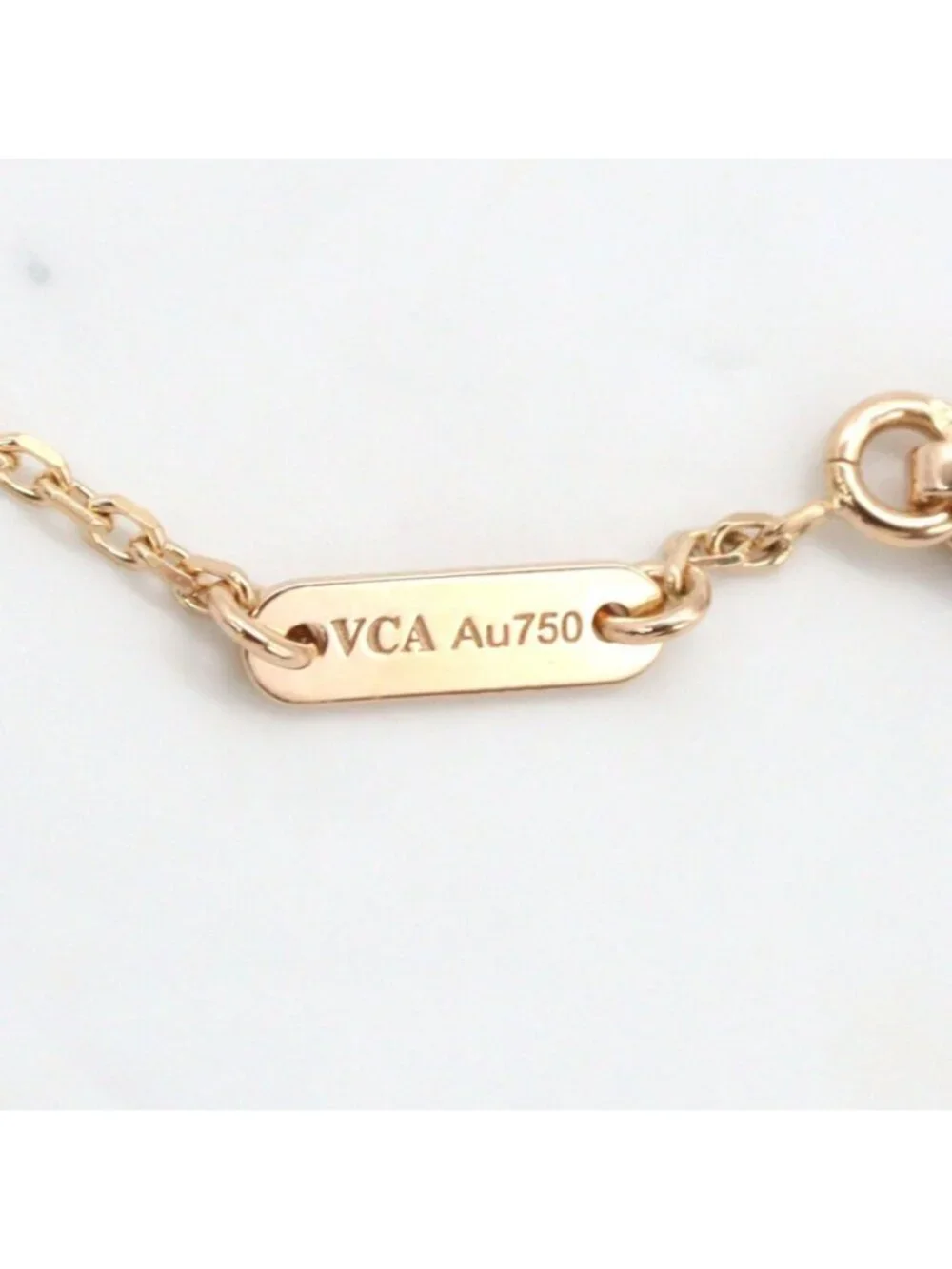 Van Cleef & Arpels Vintage Alhambra Bra 15 16.5 18k Pink Gold Bracelet